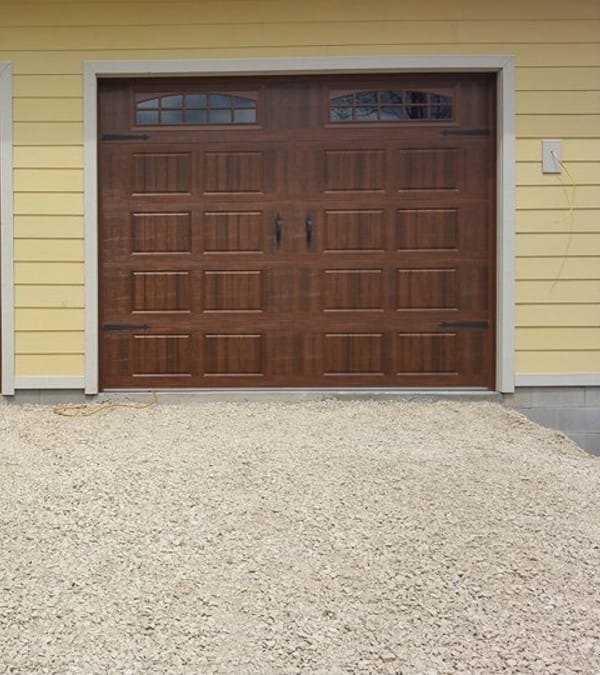 Garage Door Installation page image Wooden garage door on yellowhome in Geo City