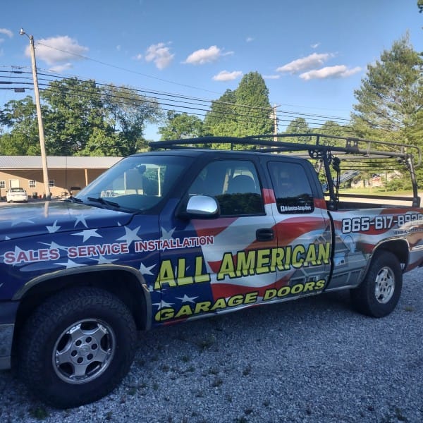 New All America Garage door truck